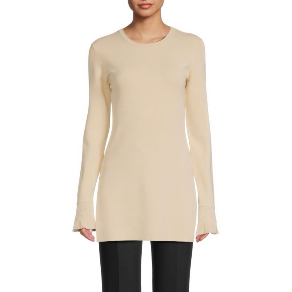 Theory Milania Tunic Sweater Butter Yellow Sz L